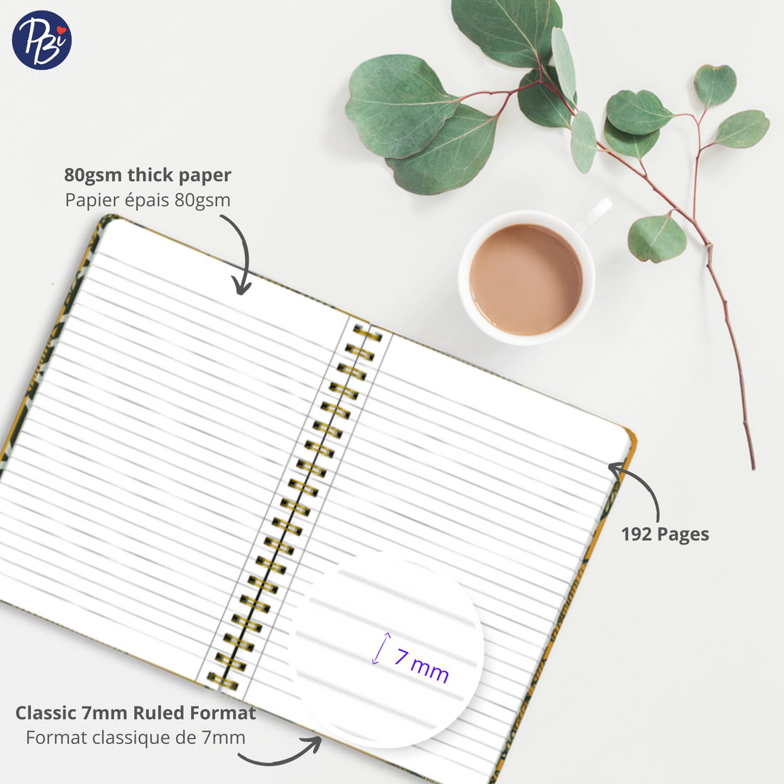 CAHIER DE NOTES - GRAND - FEUILLES JAUNES PBI LIVRES NOTES