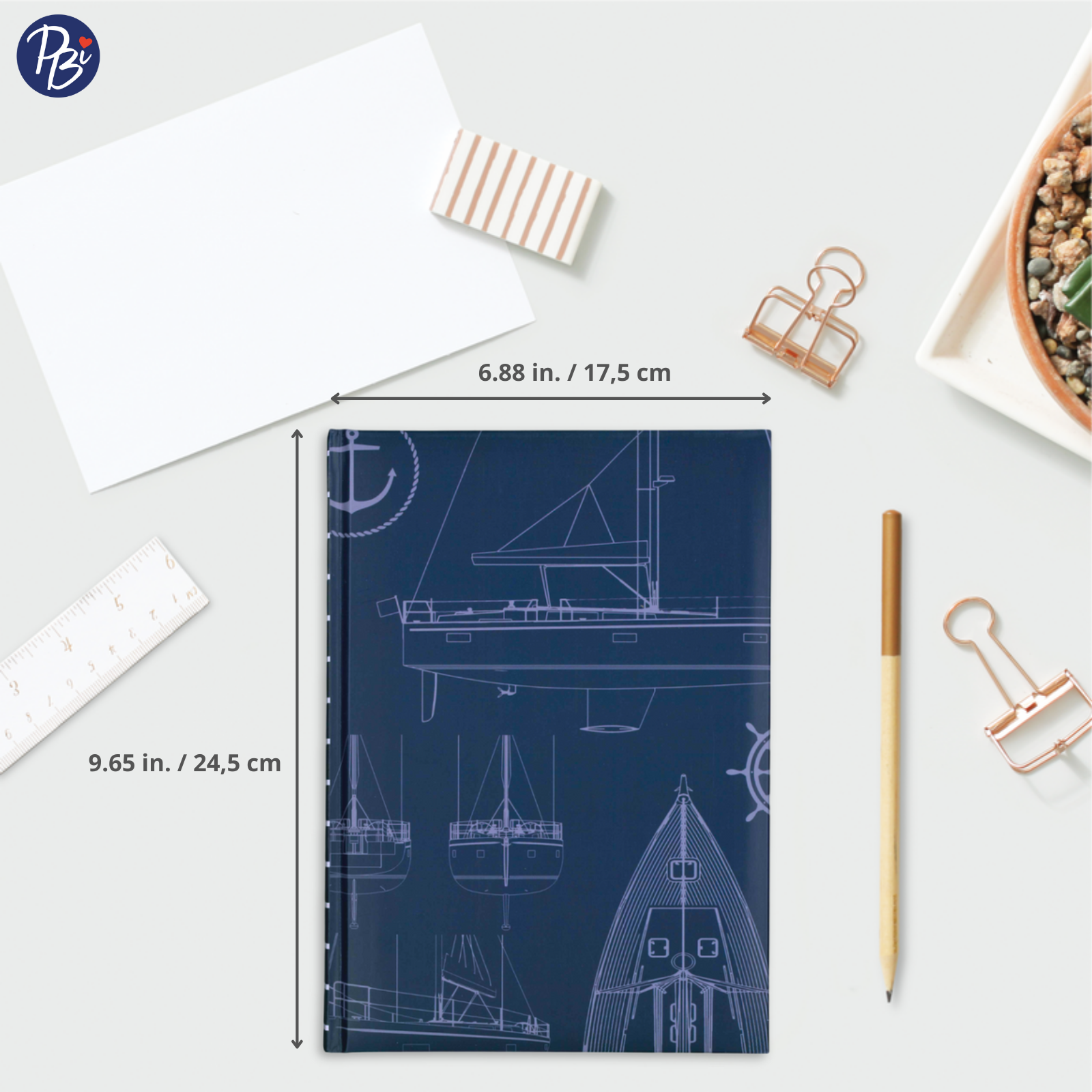 CAHIER DE NOTES - GRAND - CROQUIS DE BATEAU PBI LIVRES NOTES