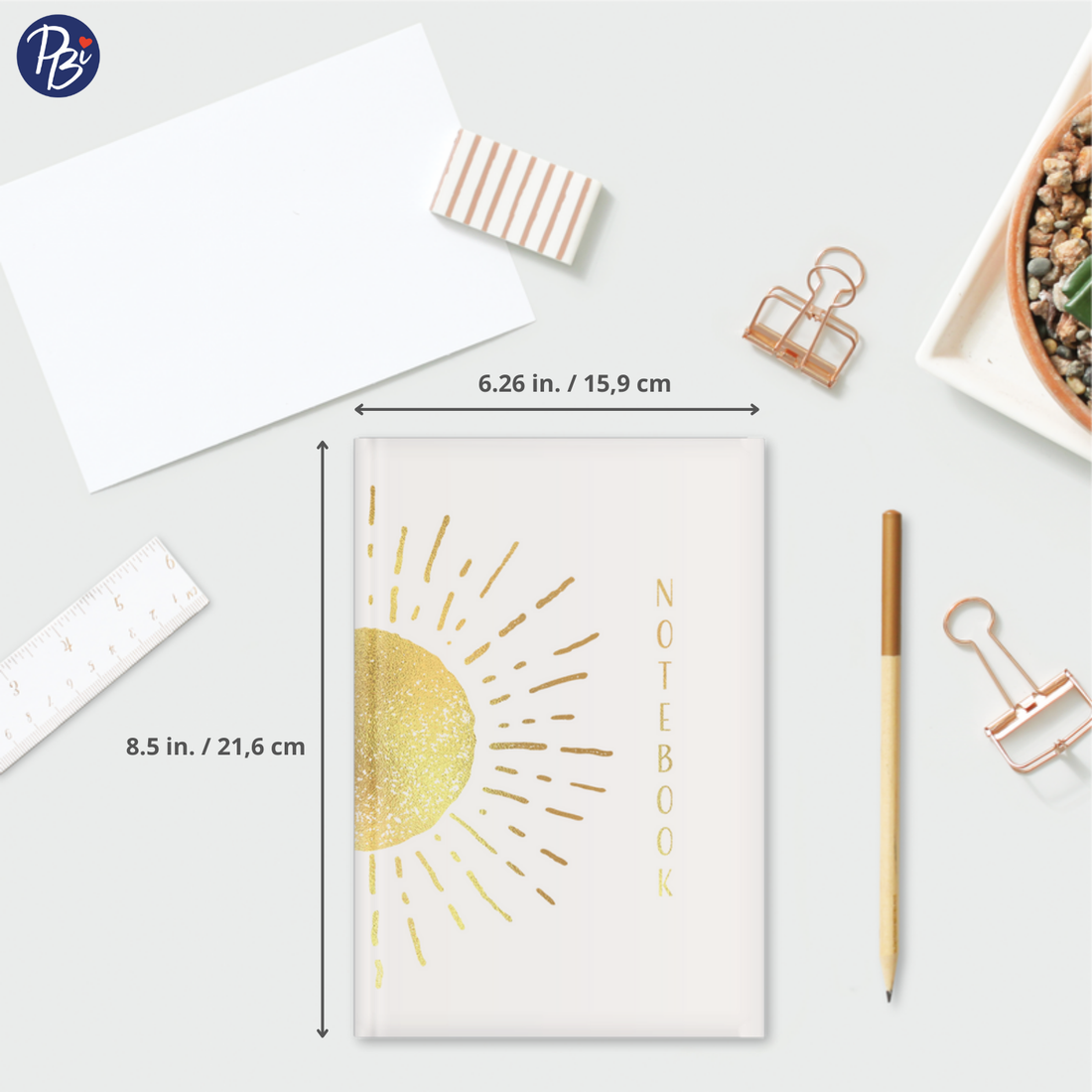 CAHIER DE NOTES - SOLEIL DORÉ PBI LIVRES NOTES