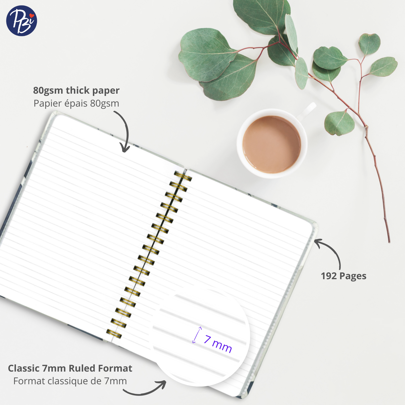 CAHIER DE NOTES - BLEU ABSTRAIT PBI LIVRES NOTES