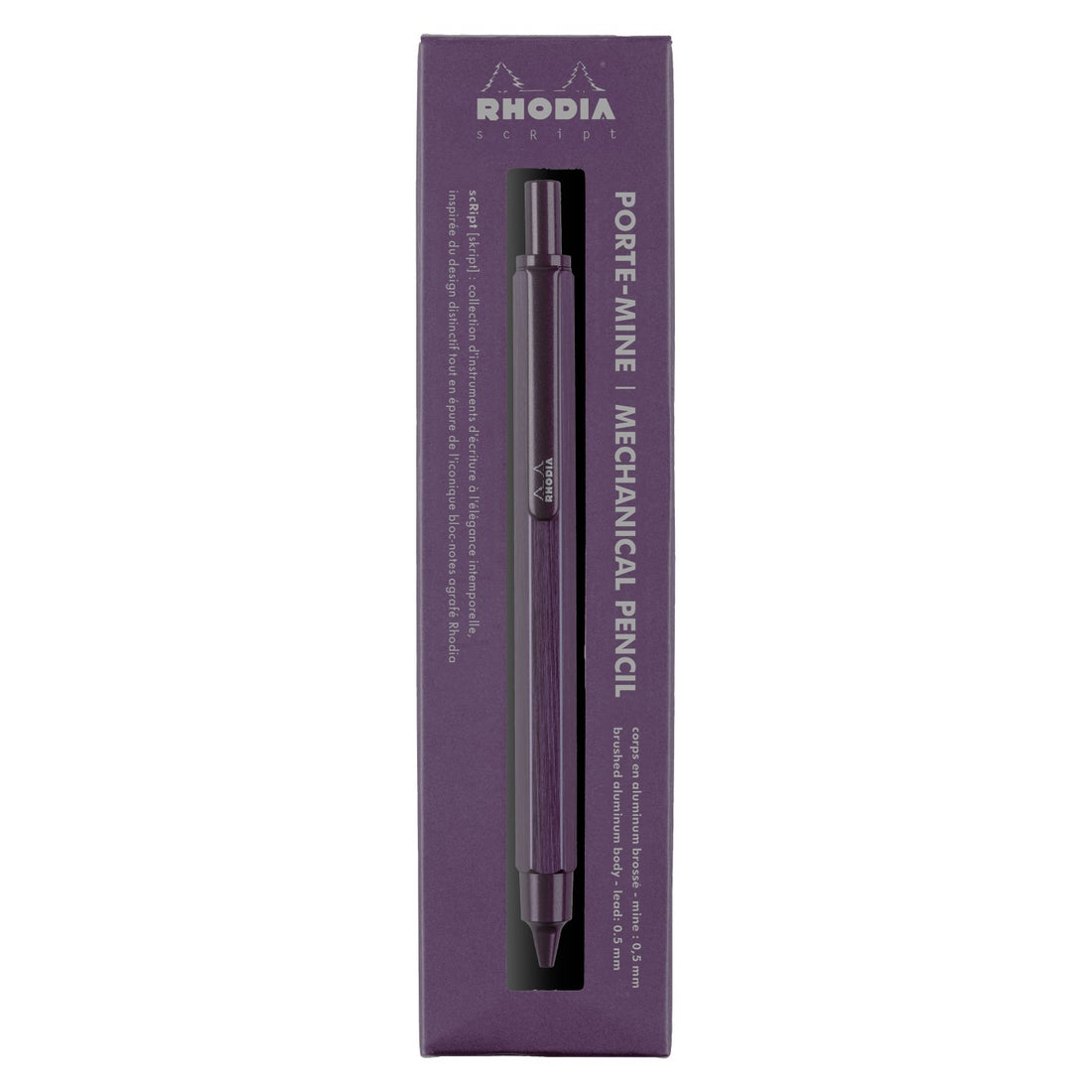 PORTEMINE RHODIA- 0.5 MM -AUBERGINE RHODIA