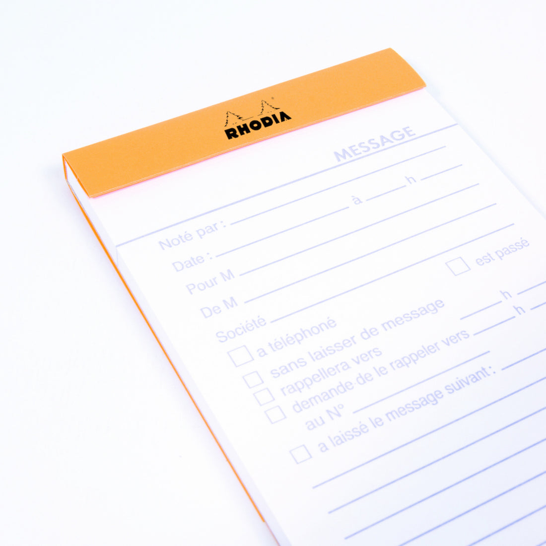 Bloc notes N°140 messages orange agrafé  80 feuilles (11x17cm) (FR)