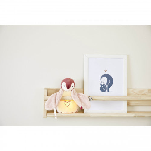 VEILLEUSE PELUCHE - PINGOUIN ROSE KALOO