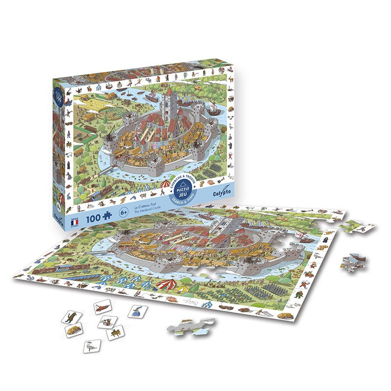 Puzzle 100 pièces " Cherche et trouve " - Le Château Fort SENTOSPHERE