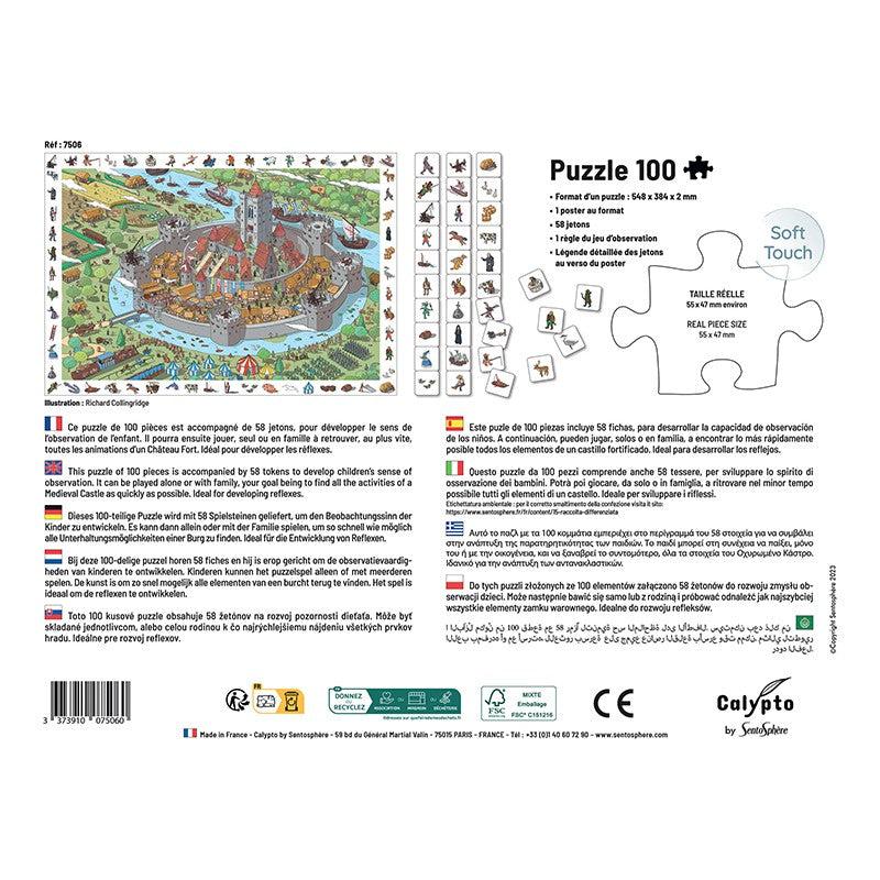Puzzle 100 pièces " Cherche et trouve " - Le Château Fort SENTOSPHERE