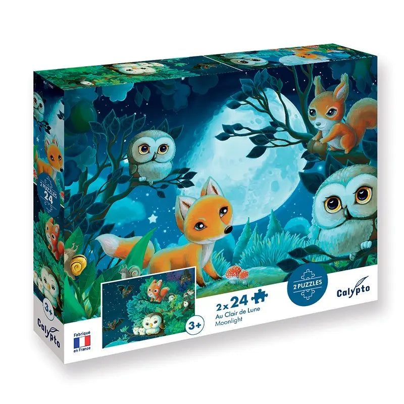 Puzzle 2 x 24 pièces - Au Clair de Lune SENTOSPHERE