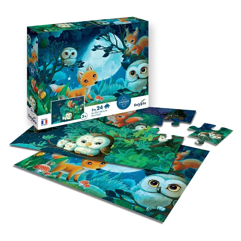 Puzzle 2 x 24 pièces - Au Clair de Lune SENTOSPHERE
