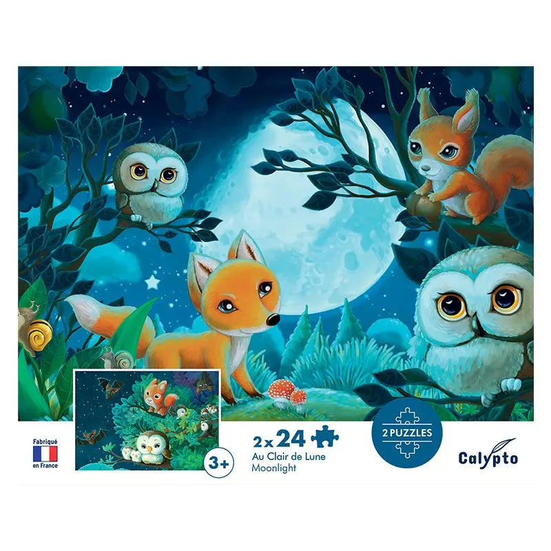 Puzzle 2 x 24 pièces - Au Clair de Lune SENTOSPHERE