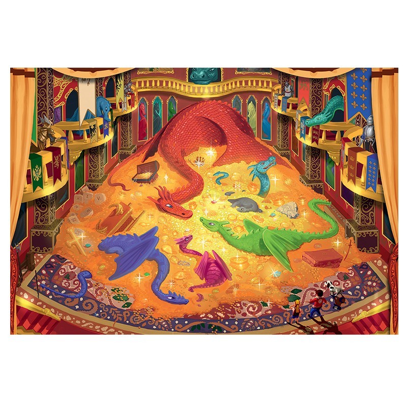Puzzles 200pièces 480X330mm Le Trésor des Dragons SENTOSPHERE