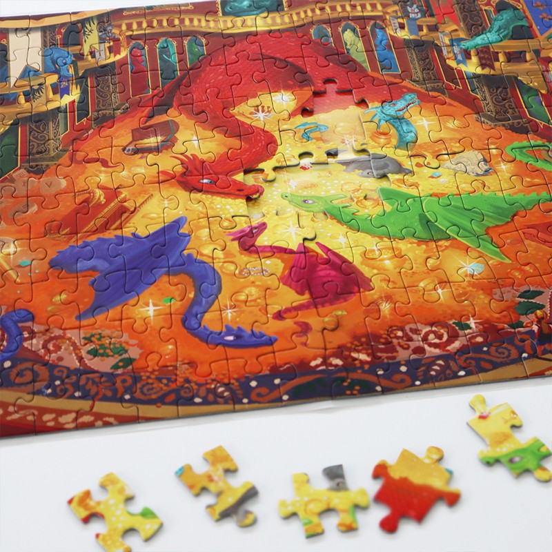 Puzzles 200pièces 480X330mm Le Trésor des Dragons SENTOSPHERE