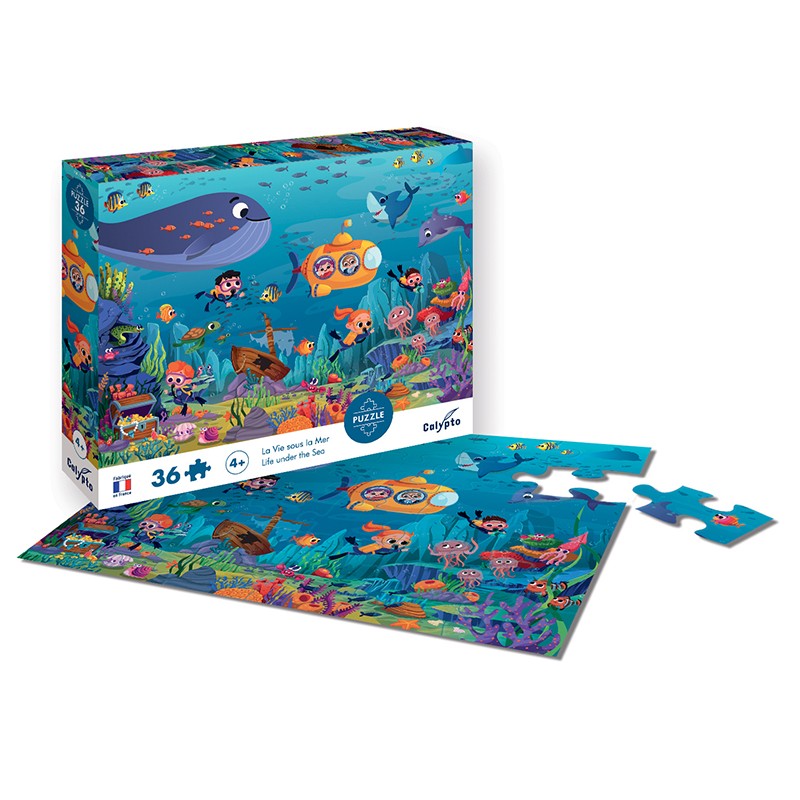 Puzzles children 36 pieces 330X230mm La Vie sous la Mer SENTOSPHERE