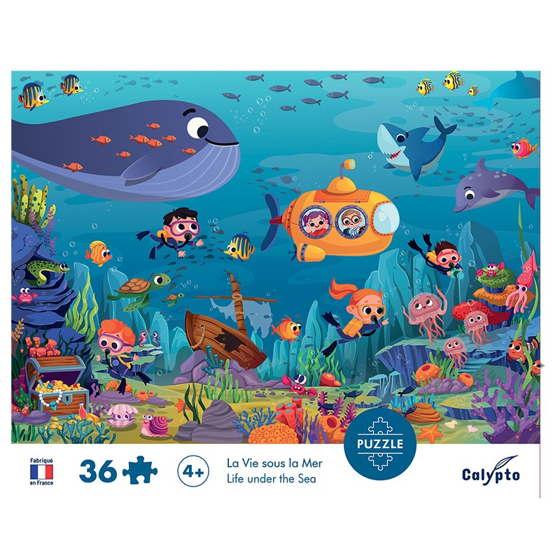 Puzzles children 36 pieces 330X230mm La Vie sous la Mer SENTOSPHERE