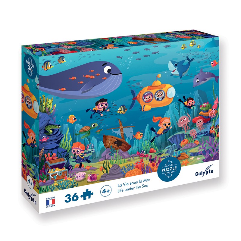 Puzzles children 36 pieces 330X230mm La Vie sous la Mer SENTOSPHERE