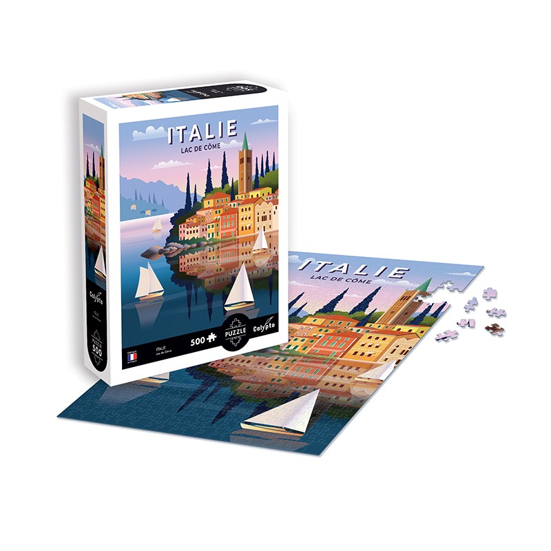 Puzzles 500 pieces 480X330mm Italy, Lake Como SENTOSPHERE