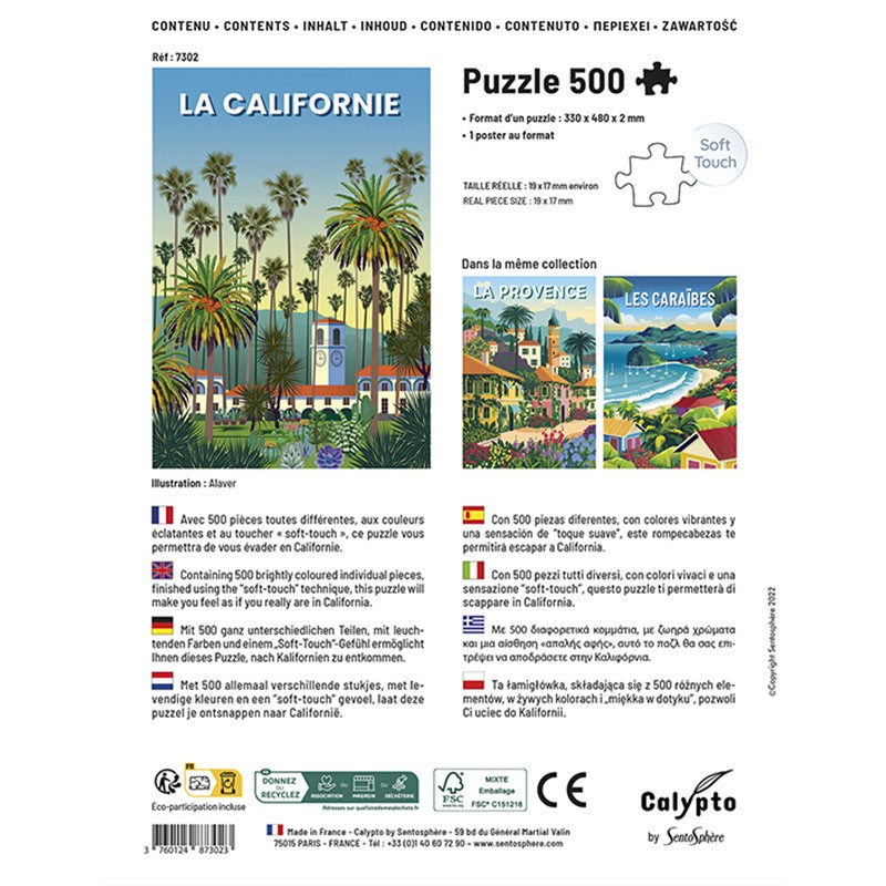 Puzzles 500 pièces 480X330mm Paysage de Californie SENTOSPHERE