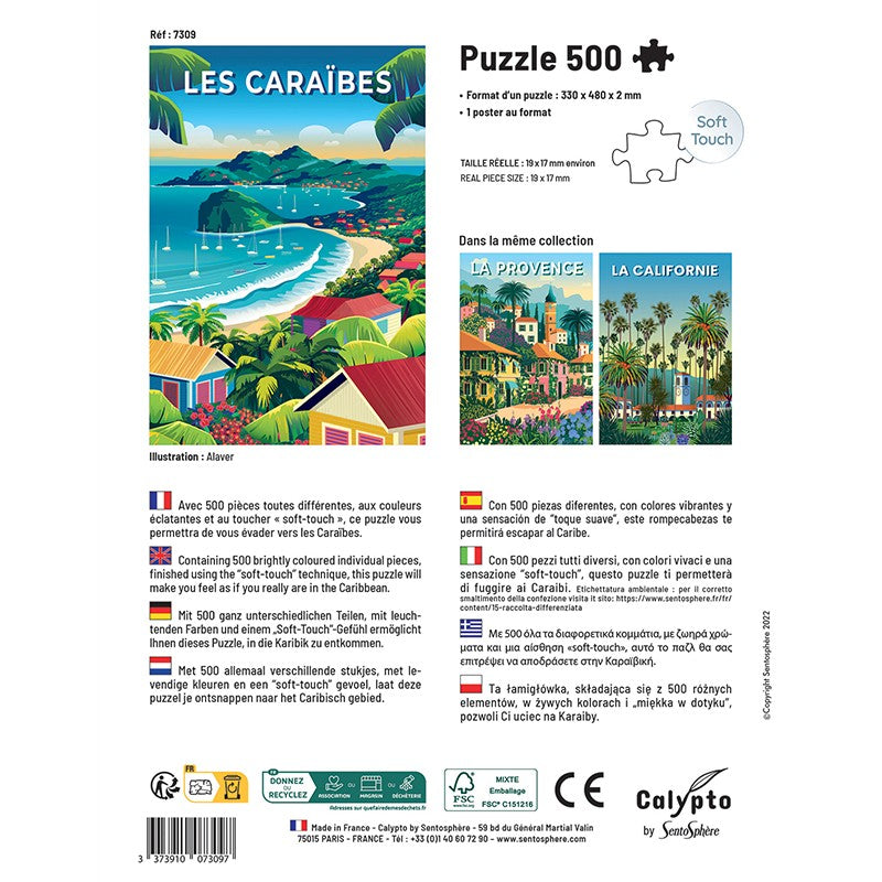 Puzzles 500 pieces 480X330mm - Les Caraïbes SENTOSPHERE