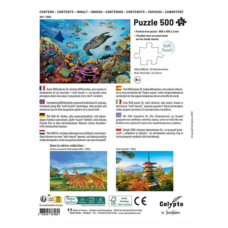 Puzzles 500 pièces XL 685X480mm Fonds Marins SENTOSPHERE