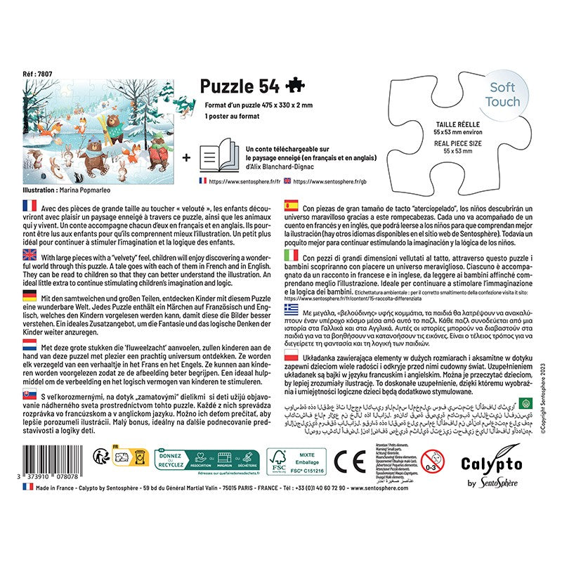 Puzzles 54 pieces 475X330mm - Sous la Neige SENTOSPHERE