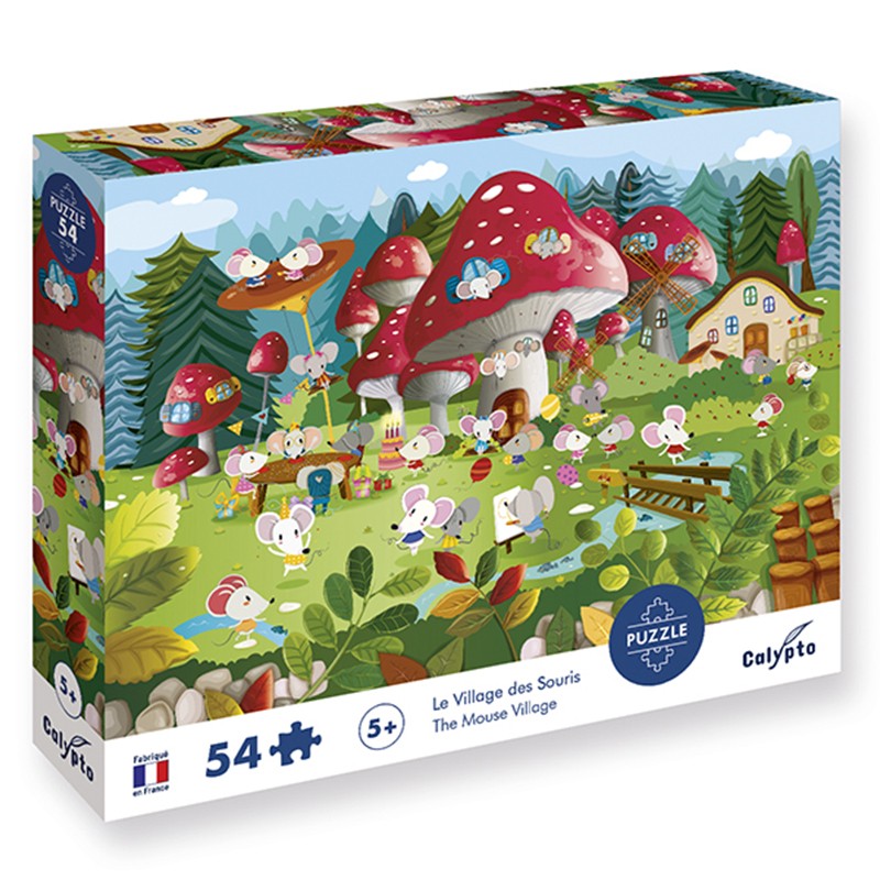 Puzzles 54 pieces 475X330mm Mouse Village SENTOSPHERE