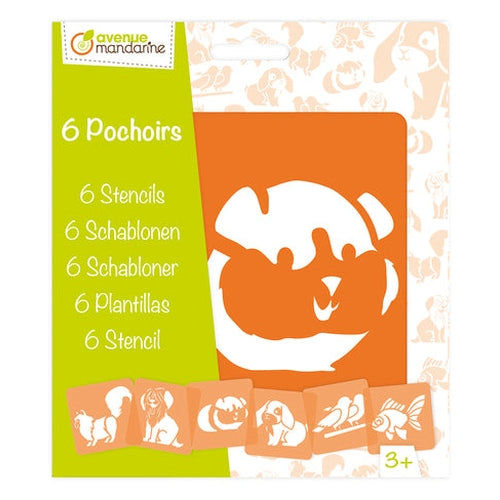 6 Pochoirs Animaux Domestiques MY MANDARINE