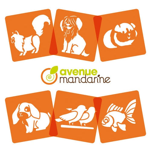 6 Pochoirs Animaux Domestiques MY MANDARINE