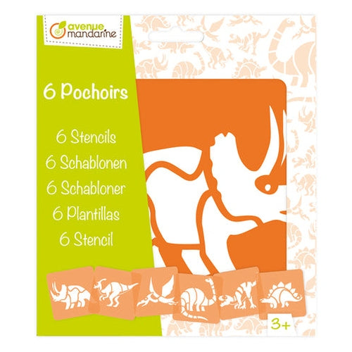 6 Pochoirs Dinosaures MY MANDARINE