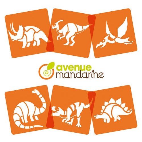6 Pochoirs Dinosaures MY MANDARINE