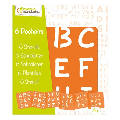 6 Pochoirs Alphabet MY MANDARINE