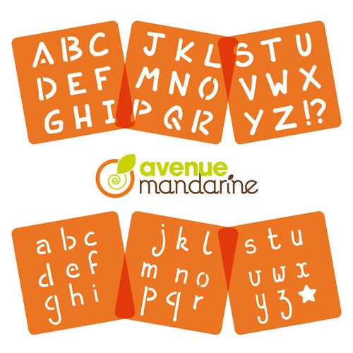 6 Pochoirs Alphabet MY MANDARINE