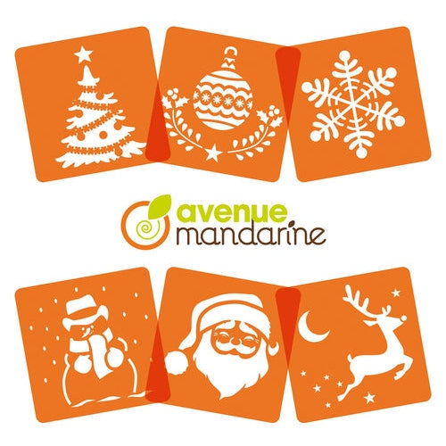 6 Pochoirs Noël MY MANDARINE