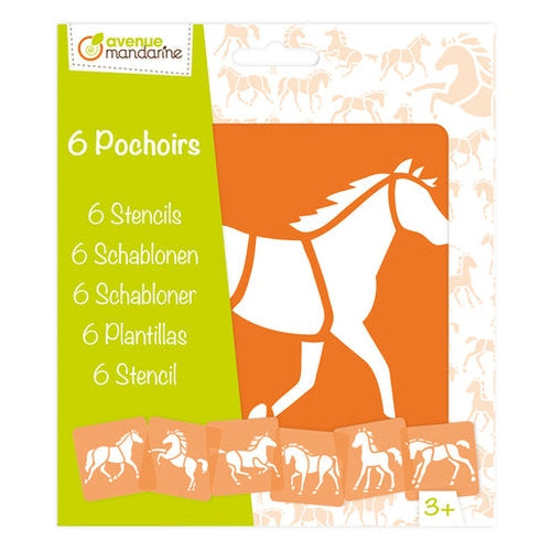 6 Pochoirs Chevaux MY MANDARINE