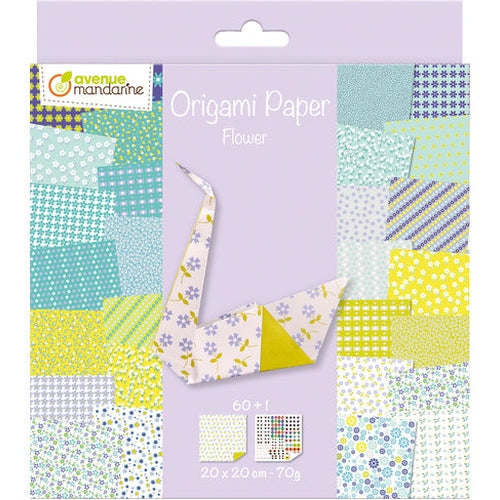 Papier Origami Fleurs 60F 20x20 70g MY MANDARINE