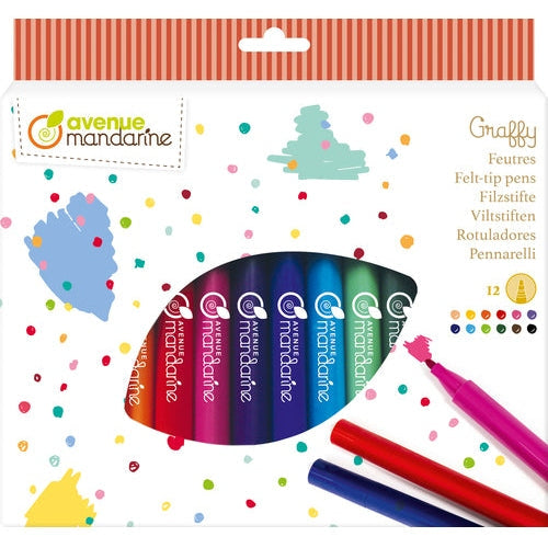 Pochette 12 feutres MY MANDARINE