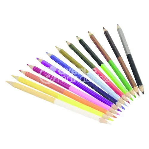 Tube de 12 crayons de couleur double embout MY MANDARINE