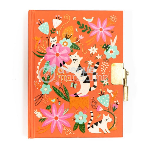 Journal Secret, Chats & Fleurs 11X2X14Cm MY MANDARINE