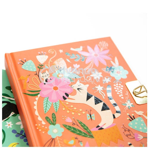 Journal Secret, Chats & Fleurs 11X2X14Cm MY MANDARINE