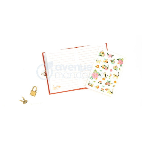 Journal Secret, Chats & Fleurs 11X2X14Cm MY MANDARINE