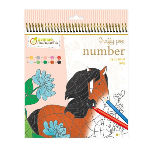 Graffy Numéro Pop Chevaux MY MANDARINE