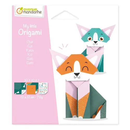 Origami: mon petit chat  20F 12x12 70g MY MANDARINE