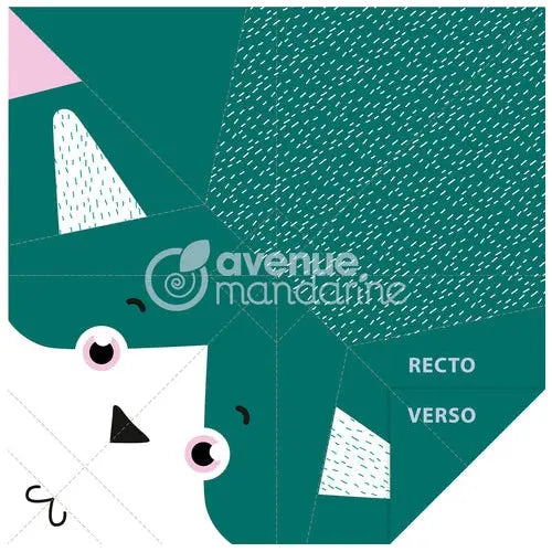Origami: mon petit chat  20F 12x12 70g MY MANDARINE