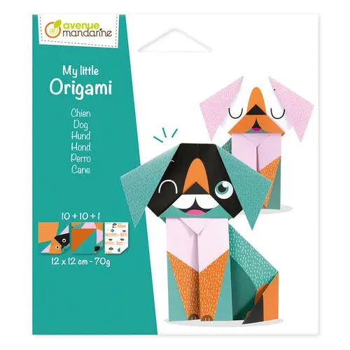 Origami: mon petit chien  20F 12x12 70g MY MANDARINE