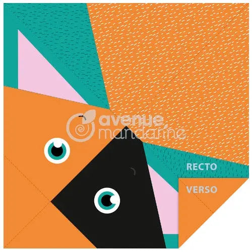 Origami: mon petit chien  20F 12x12 70g MY MANDARINE