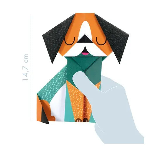 Origami: mon petit chien  20F 12x12 70g MY MANDARINE