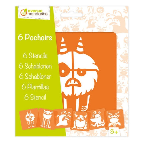 6 pochoirs monstres MY MANDARINE