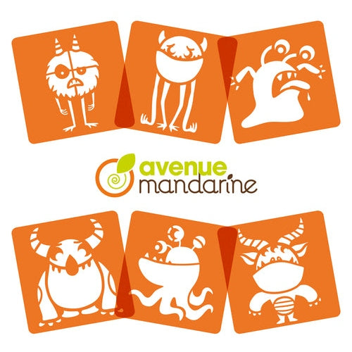 6 pochoirs monstres MY MANDARINE